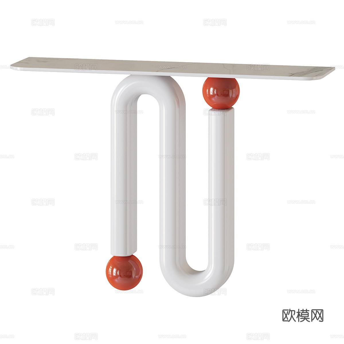 现代大理石端景台 玄关桌3d模型下载（渲染图1）