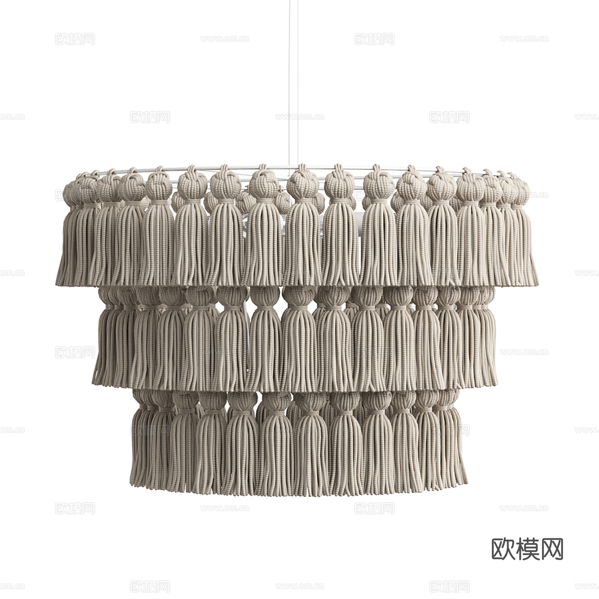中古风藤编吊灯su模型