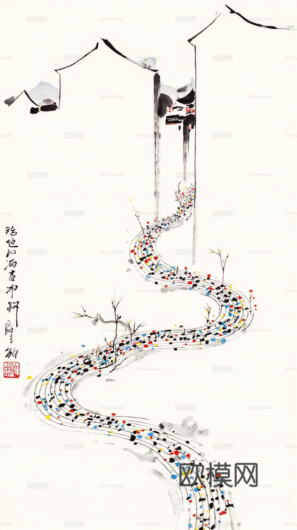 现代江南水乡 世界名画 装饰挂画
