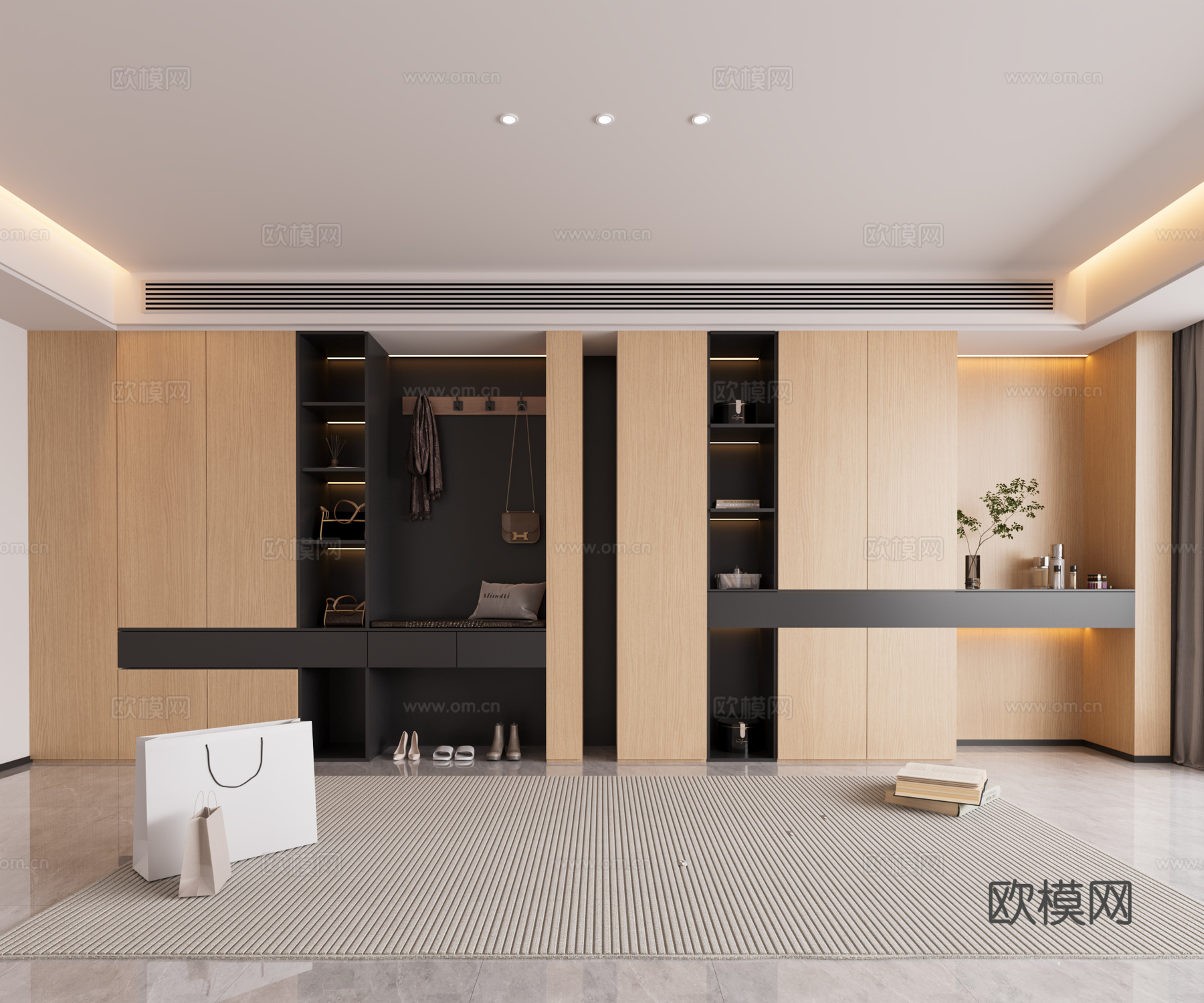 现代装饰柜3d模型下载