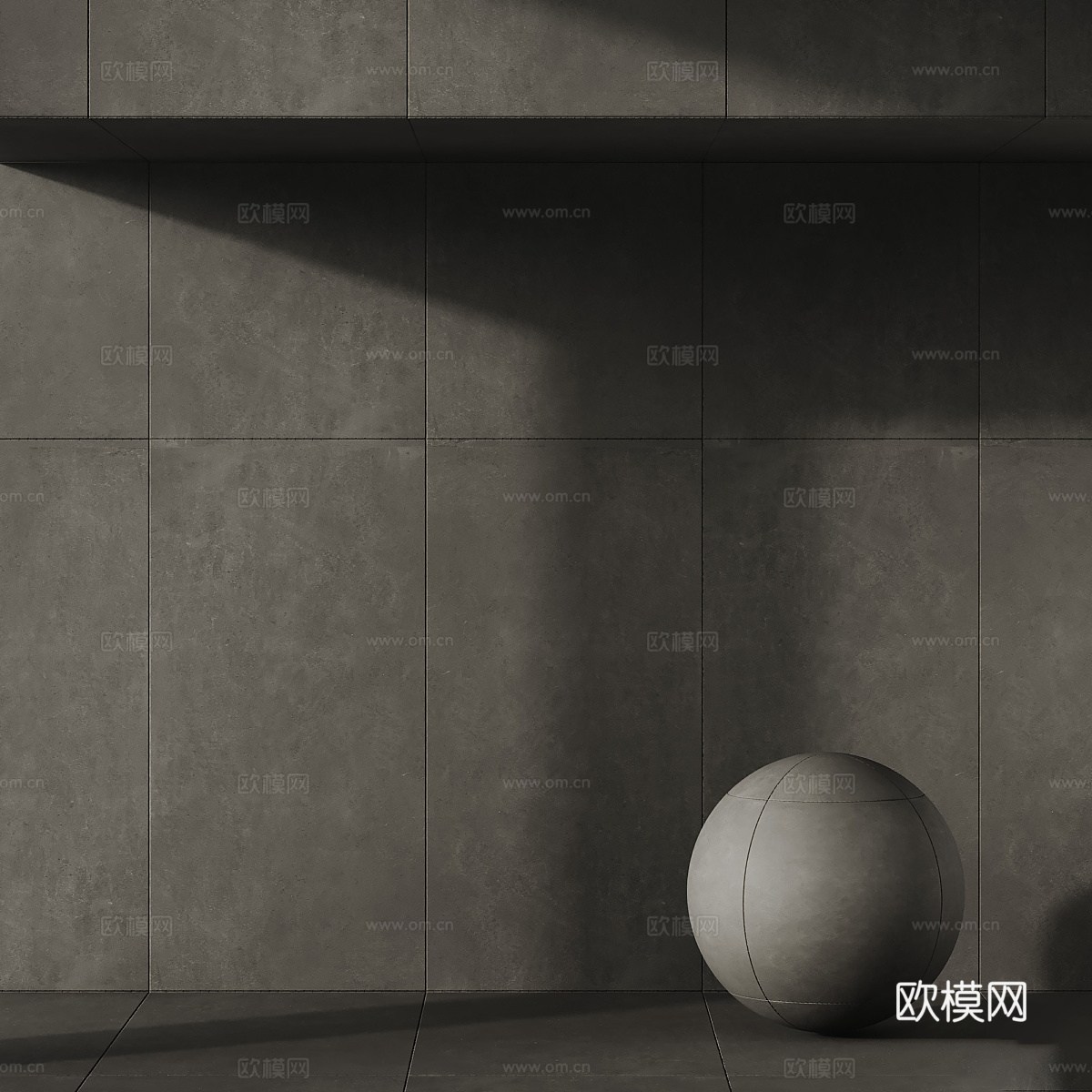 现代侘寂瓷砖 柔光砖 仿古砖3d模型下载（渲染图2）