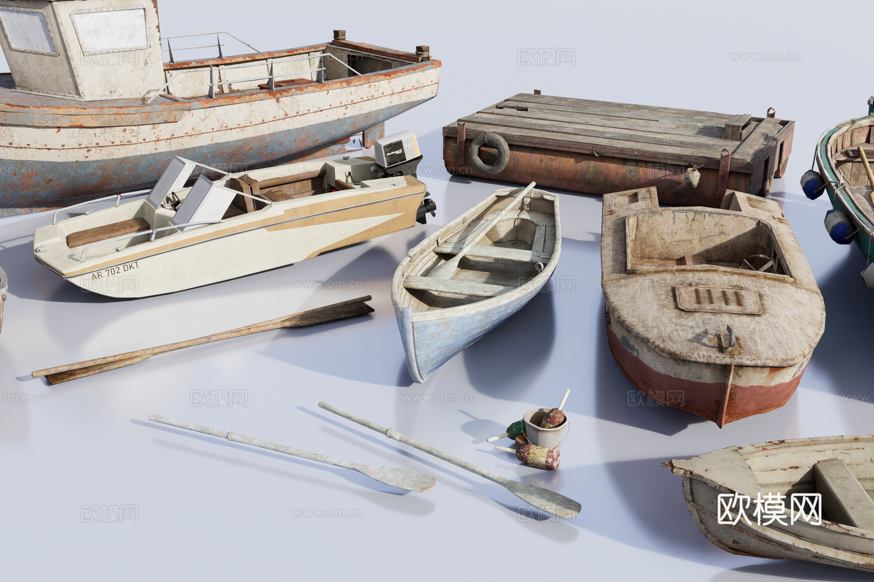 旧船3d模型下载（渲染图5）
