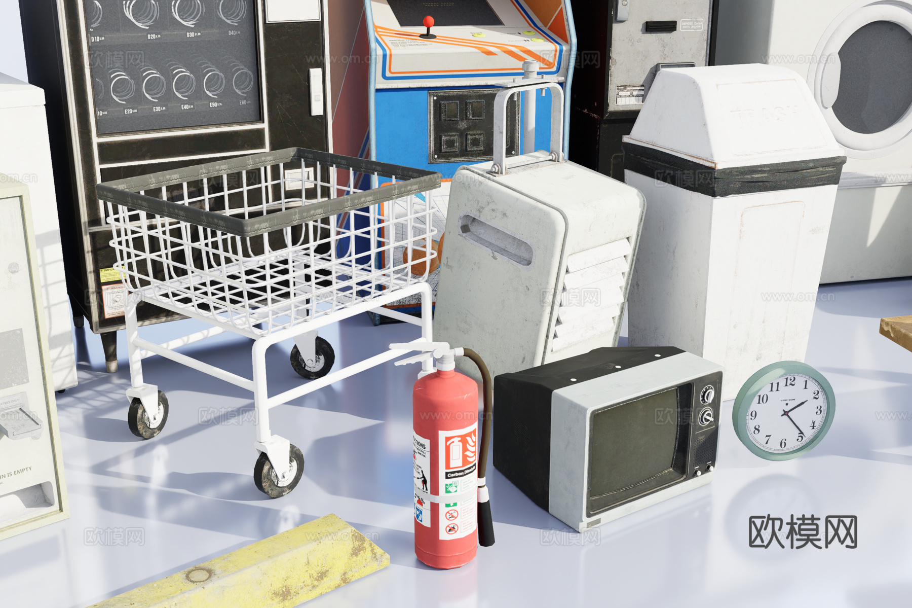 复古洗衣房家具设备3d模型下载（渲染图6）