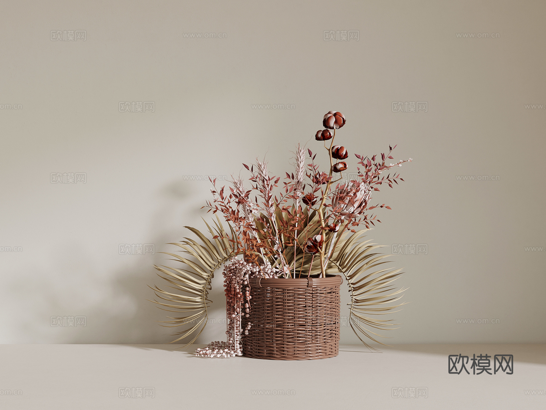 现代花瓶 插花花艺su模型