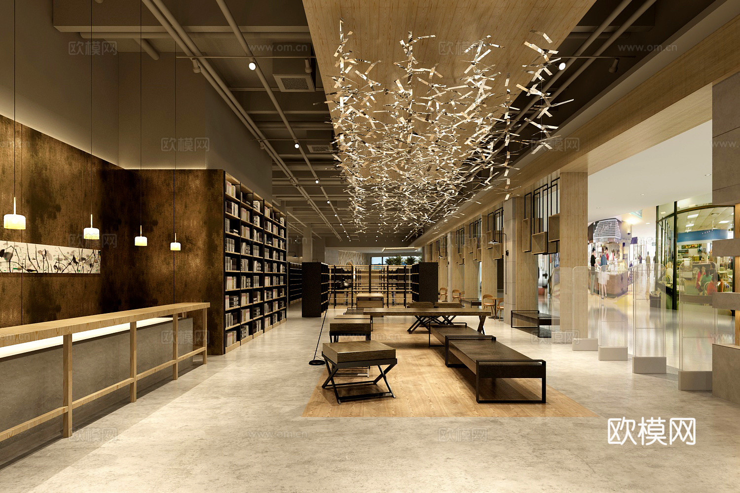 893㎡中信书店施工图cad施工图