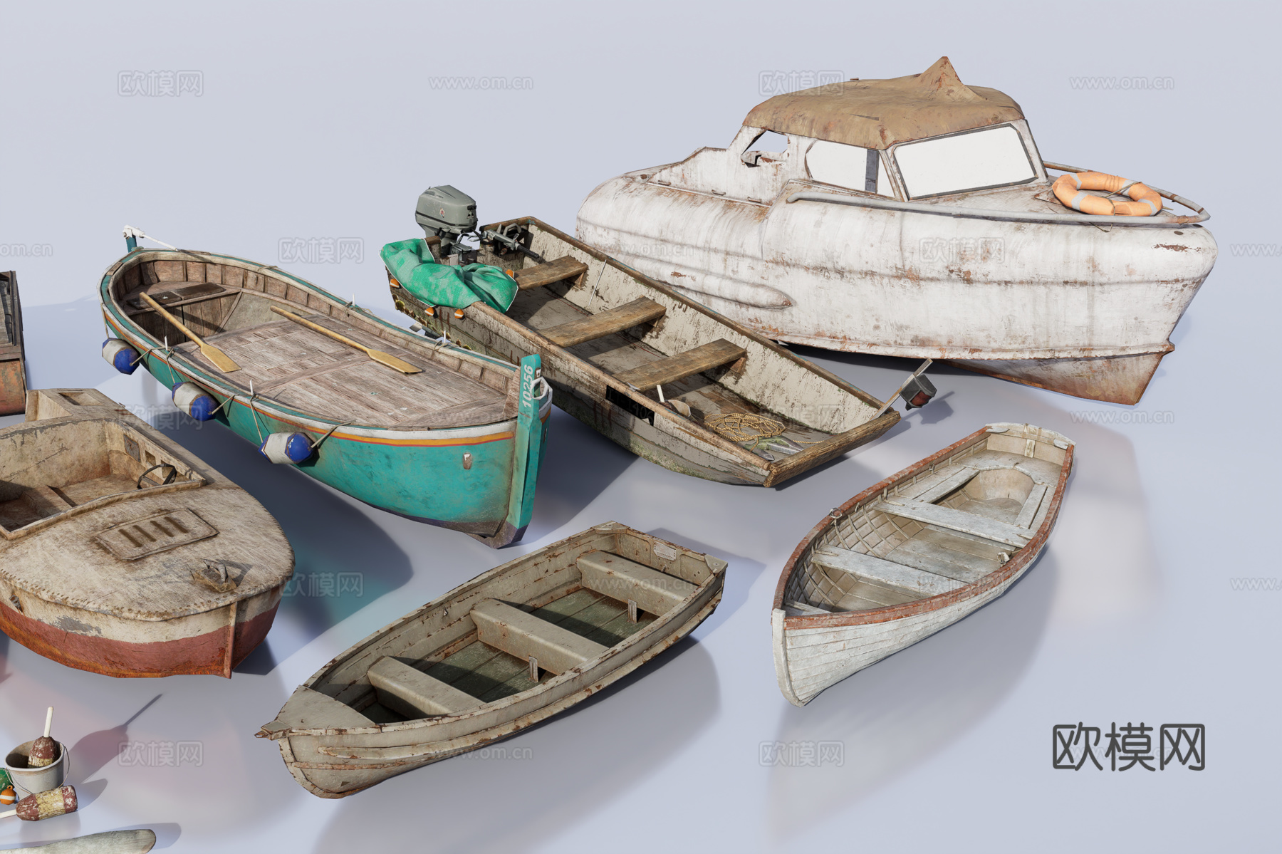 旧船3d模型下载（渲染图4）