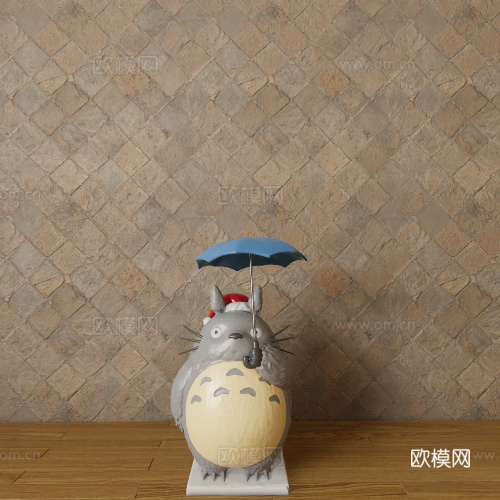 卡通摆件龙猫su模型