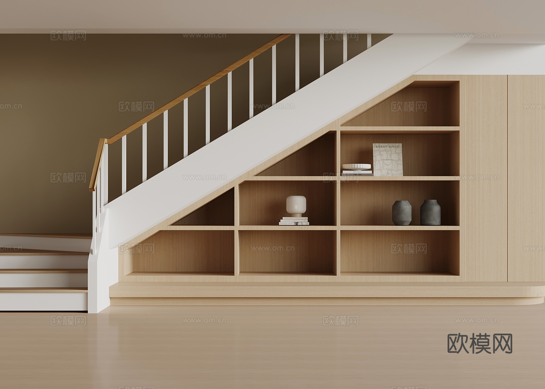 新中式 楼梯 楼梯柜3d模型下载
