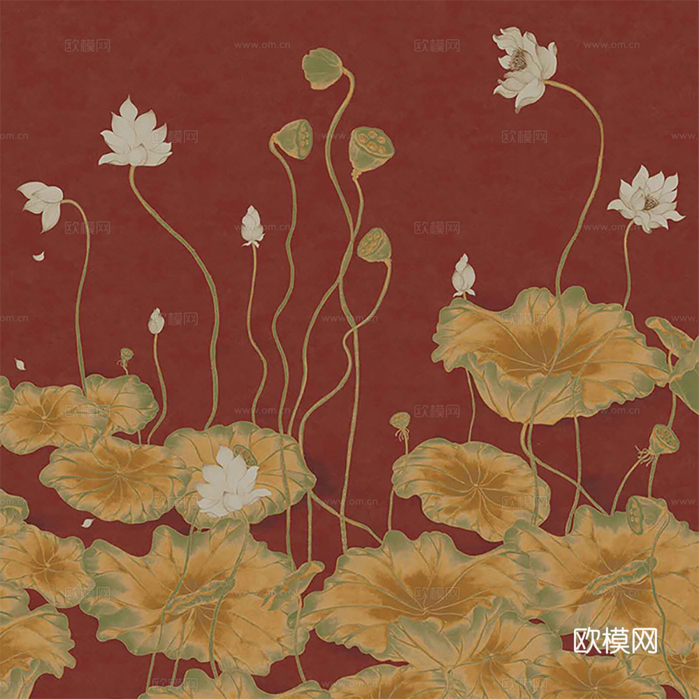 田园植物图案壁纸 壁画 墙纸 墙布