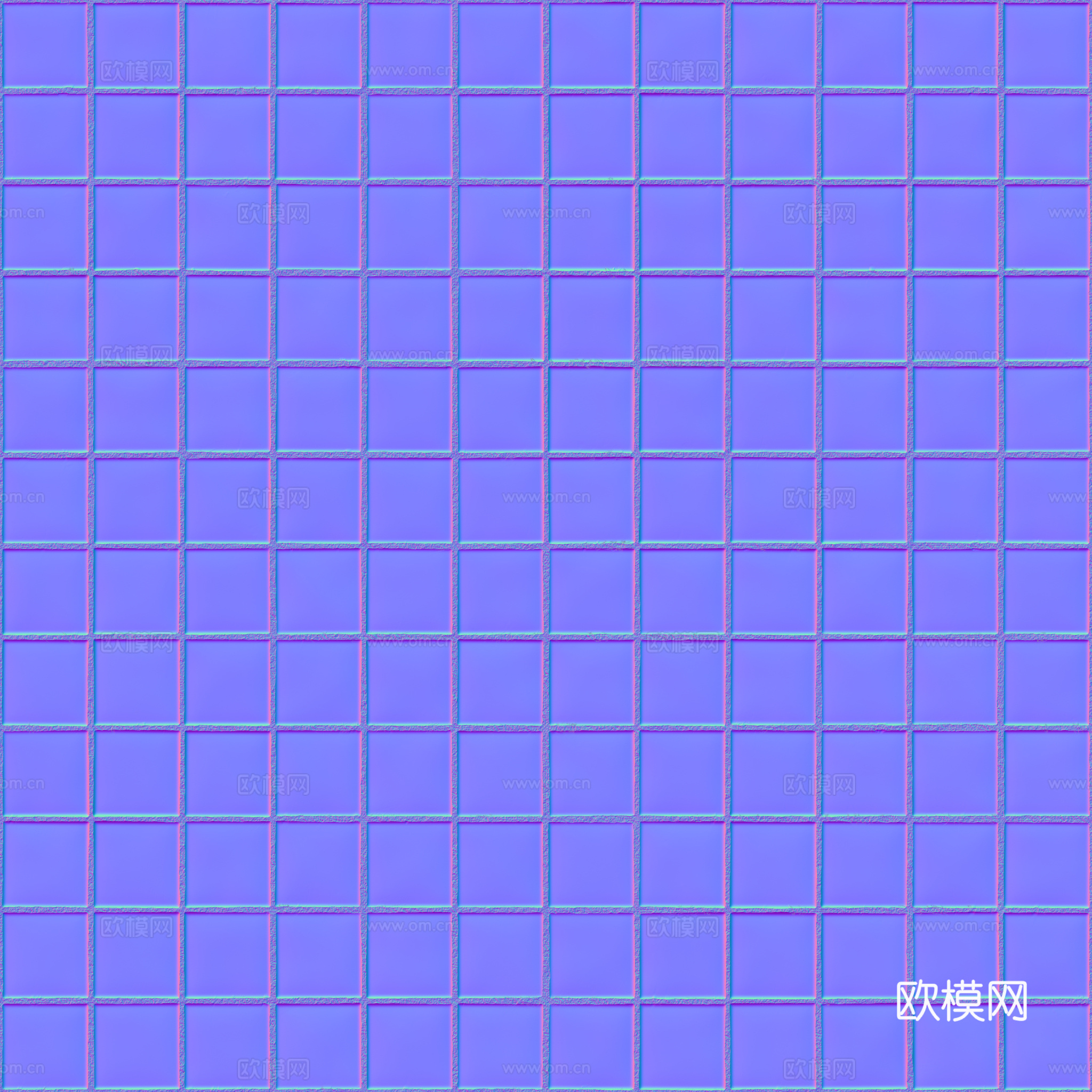 马赛克瓷砖法线凹凸贴图