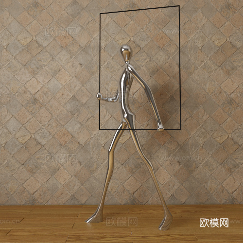 小雕塑摆件su模型