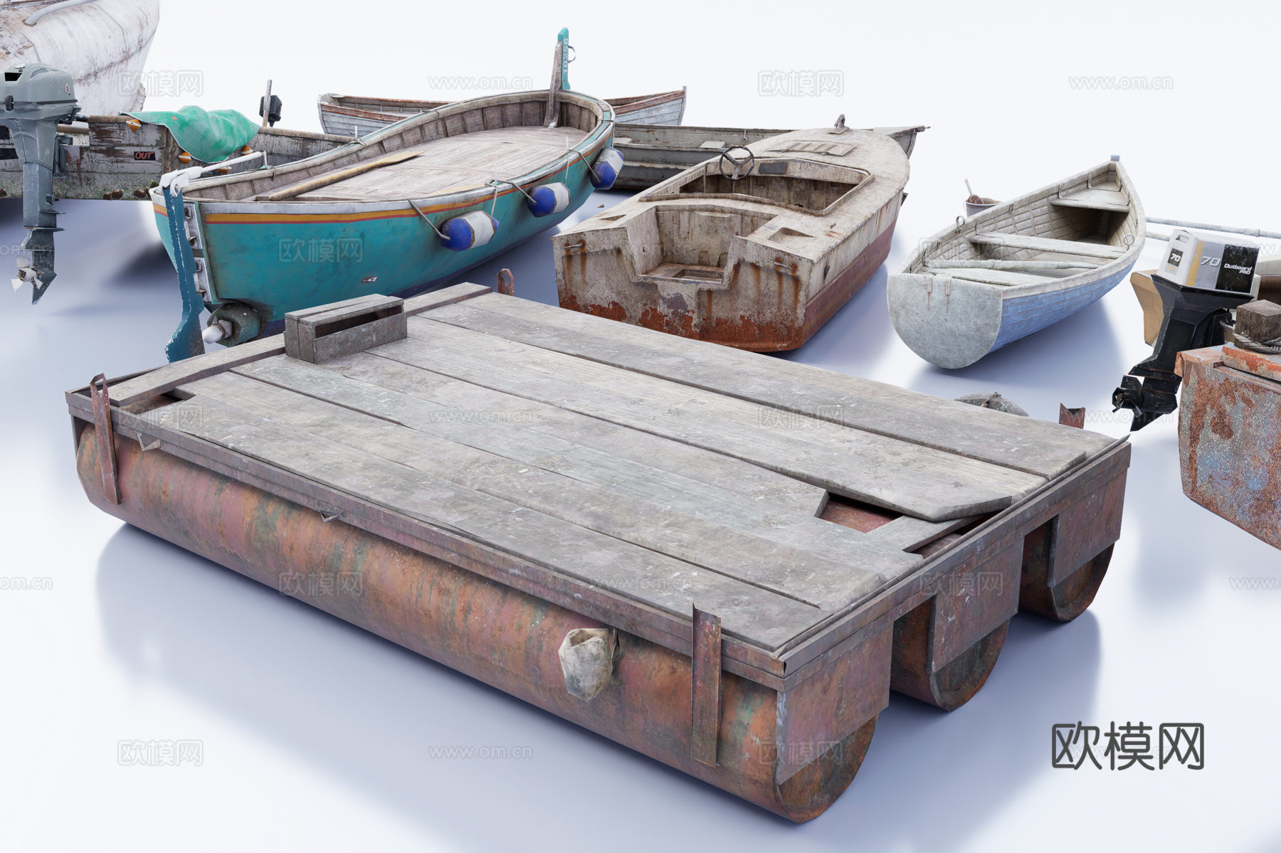 旧船3d模型下载（渲染图6）