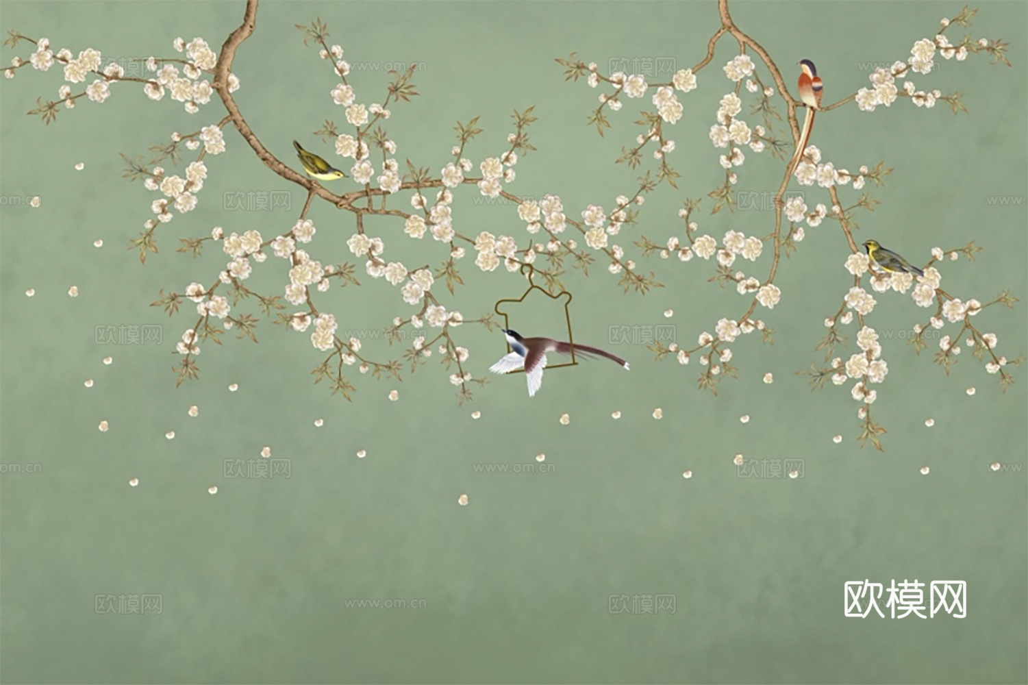 中式新中式壁画 壁纸 墙布 墙纸下载