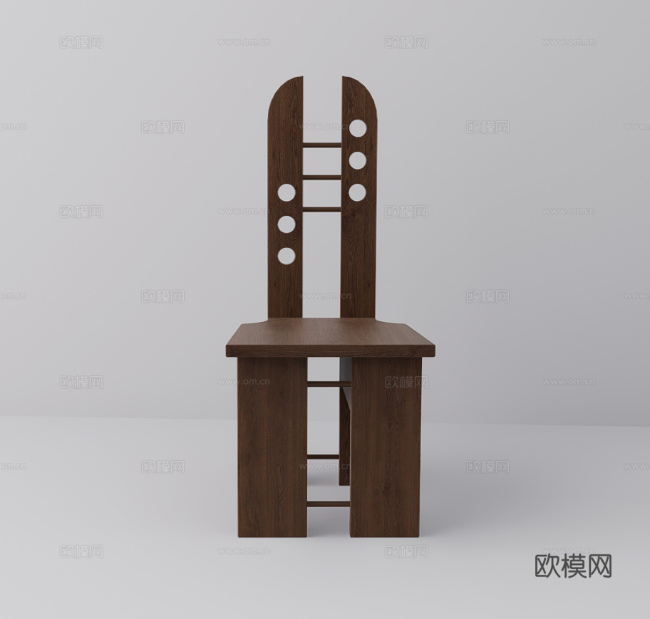 中古风椅子su模型