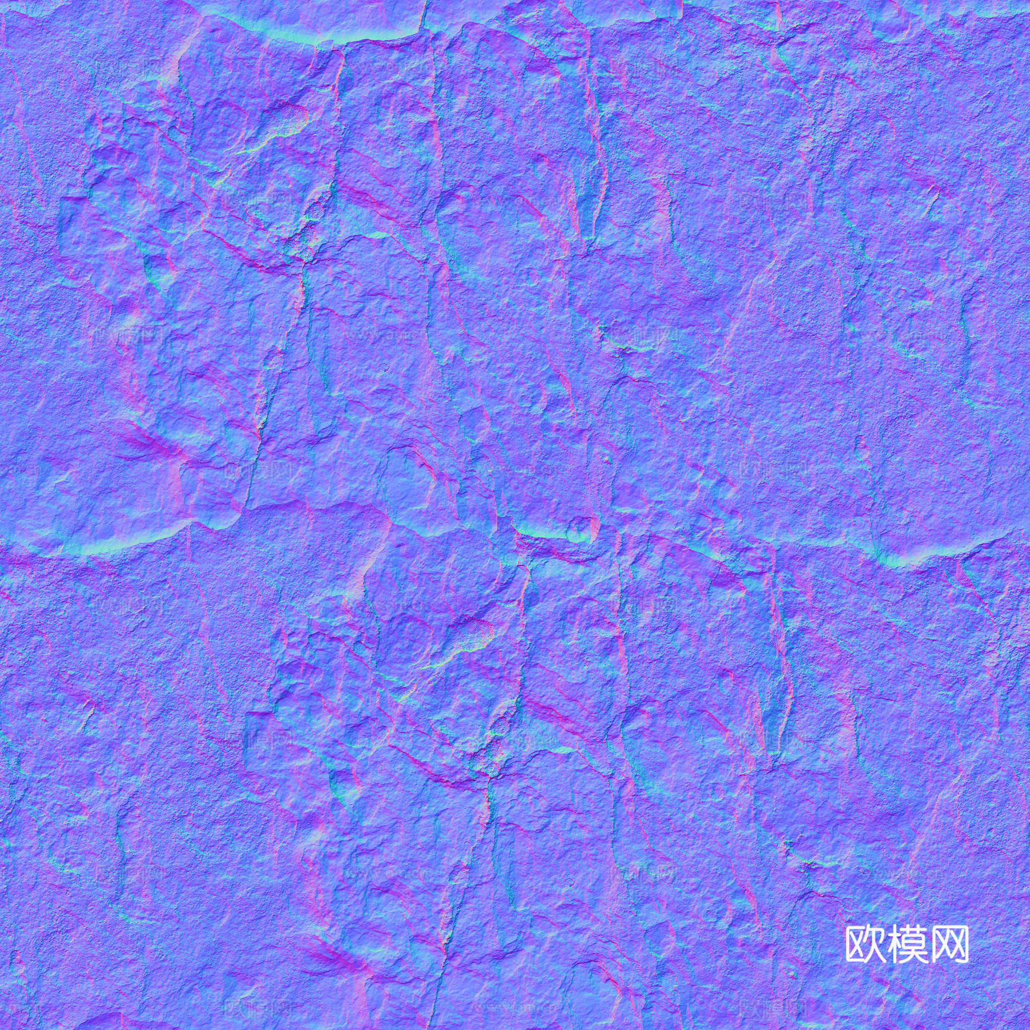 岩石石材PU石 法线凹凸贴图下载