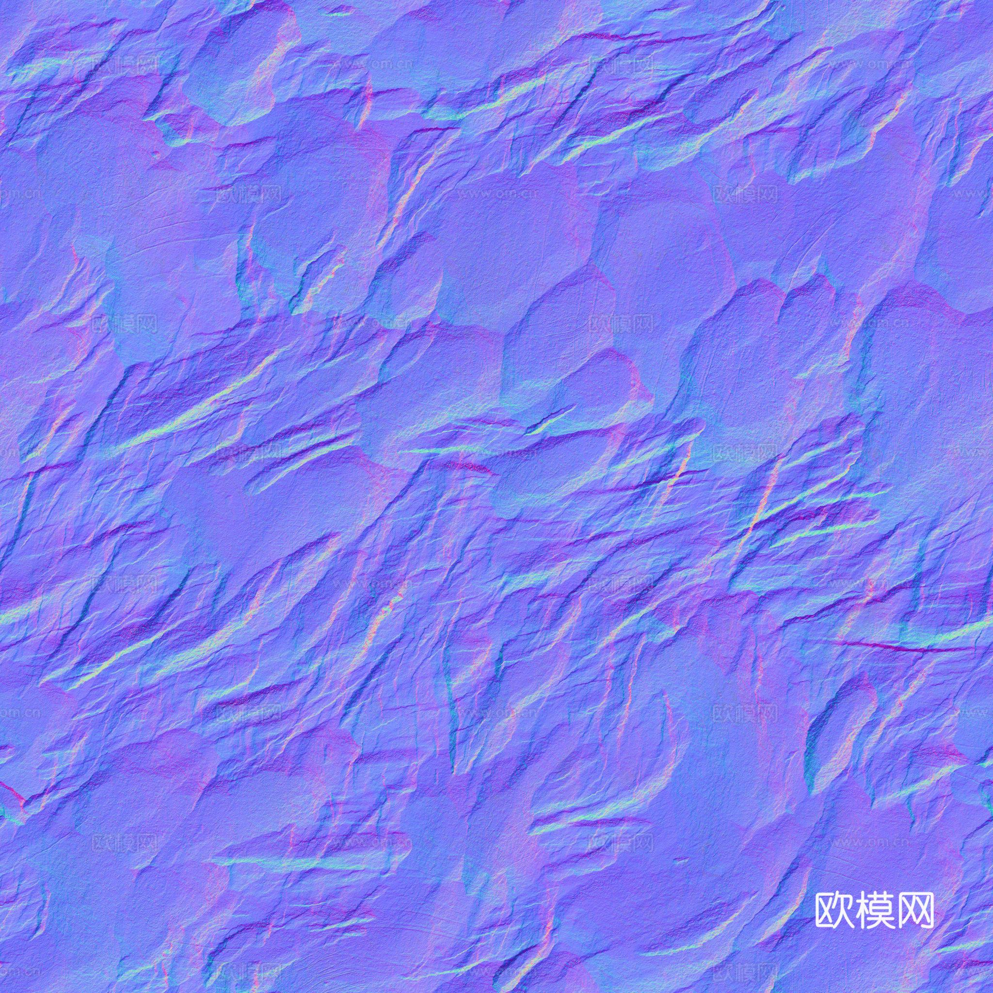 岩石石材PU石 法线凹凸贴图