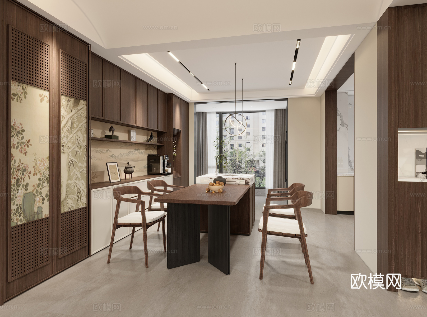 宋氏美学客餐厅3d模型下载（渲染图3）