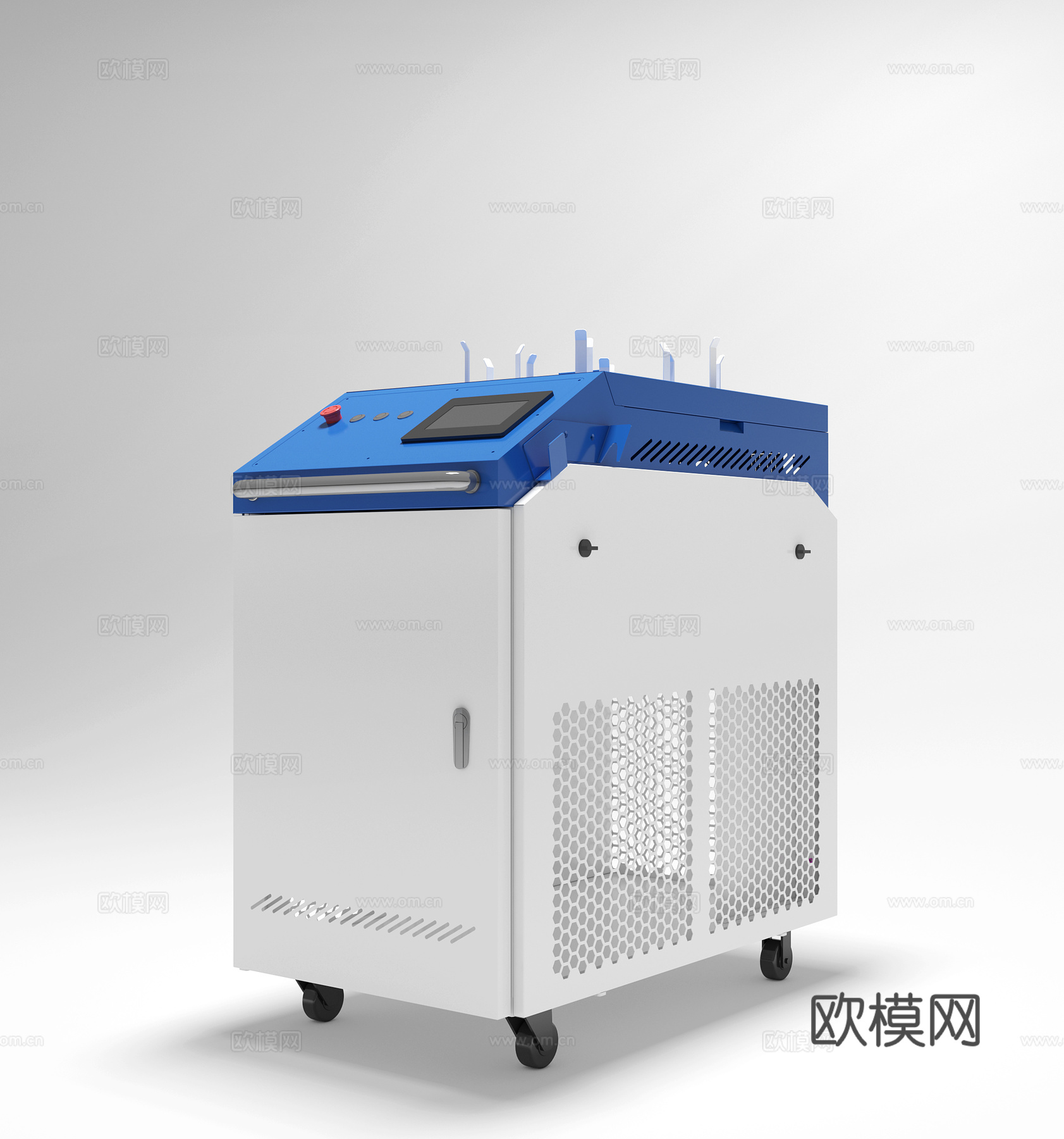 现代 机器设备 操作台 设备3d模型下载（渲染图2）