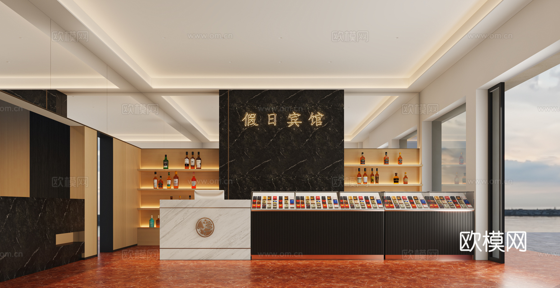 假日宾馆袜子展厅3d模型下载（渲染图3）