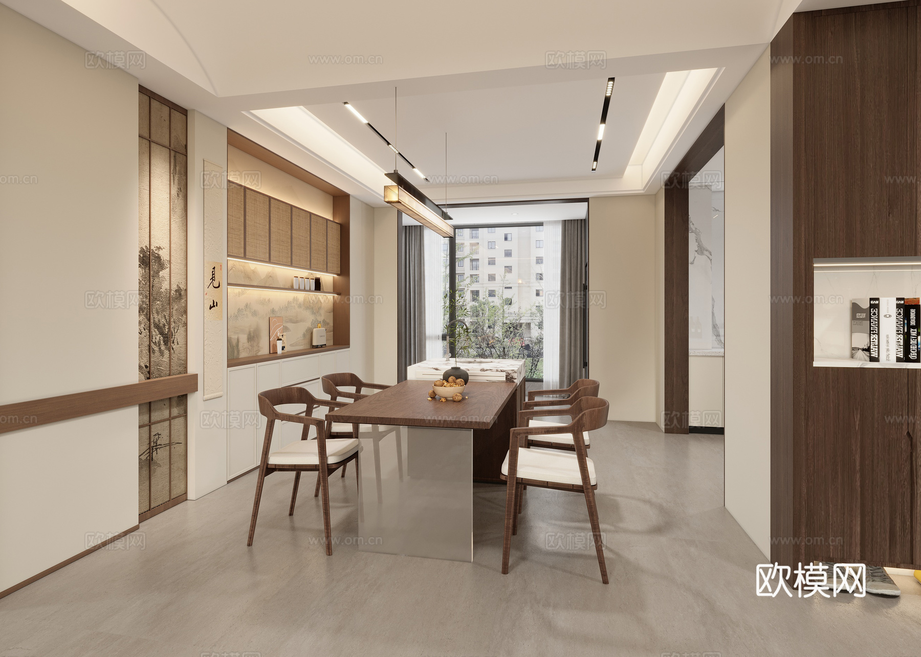 宋氏美学客餐厅3d模型下载（渲染图4）
