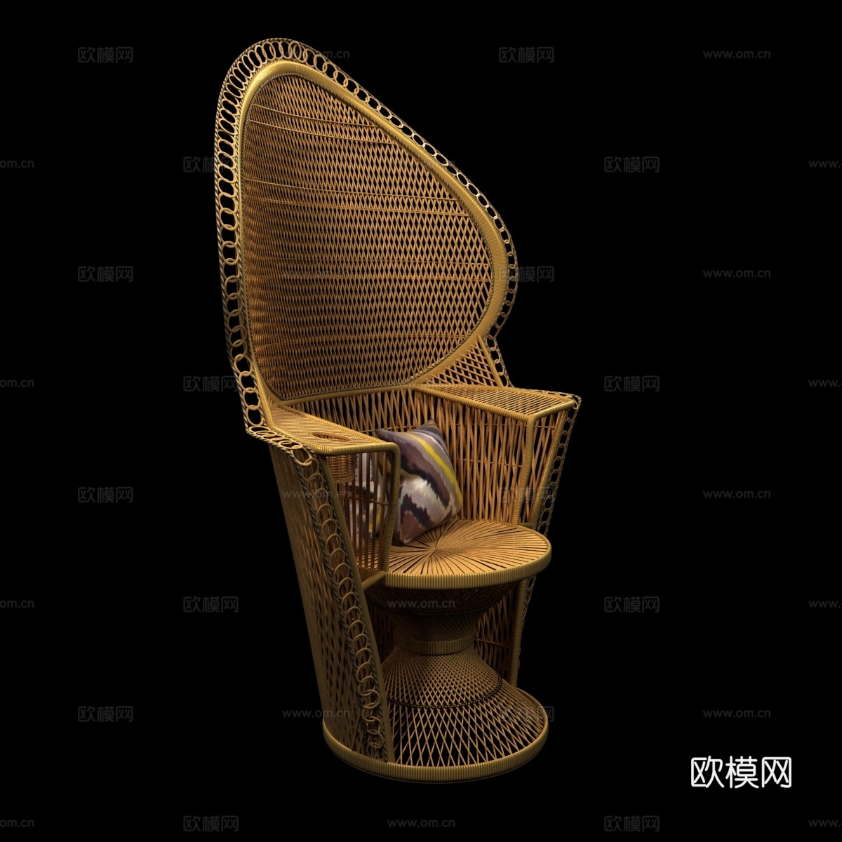 孔雀椅3d模型下载