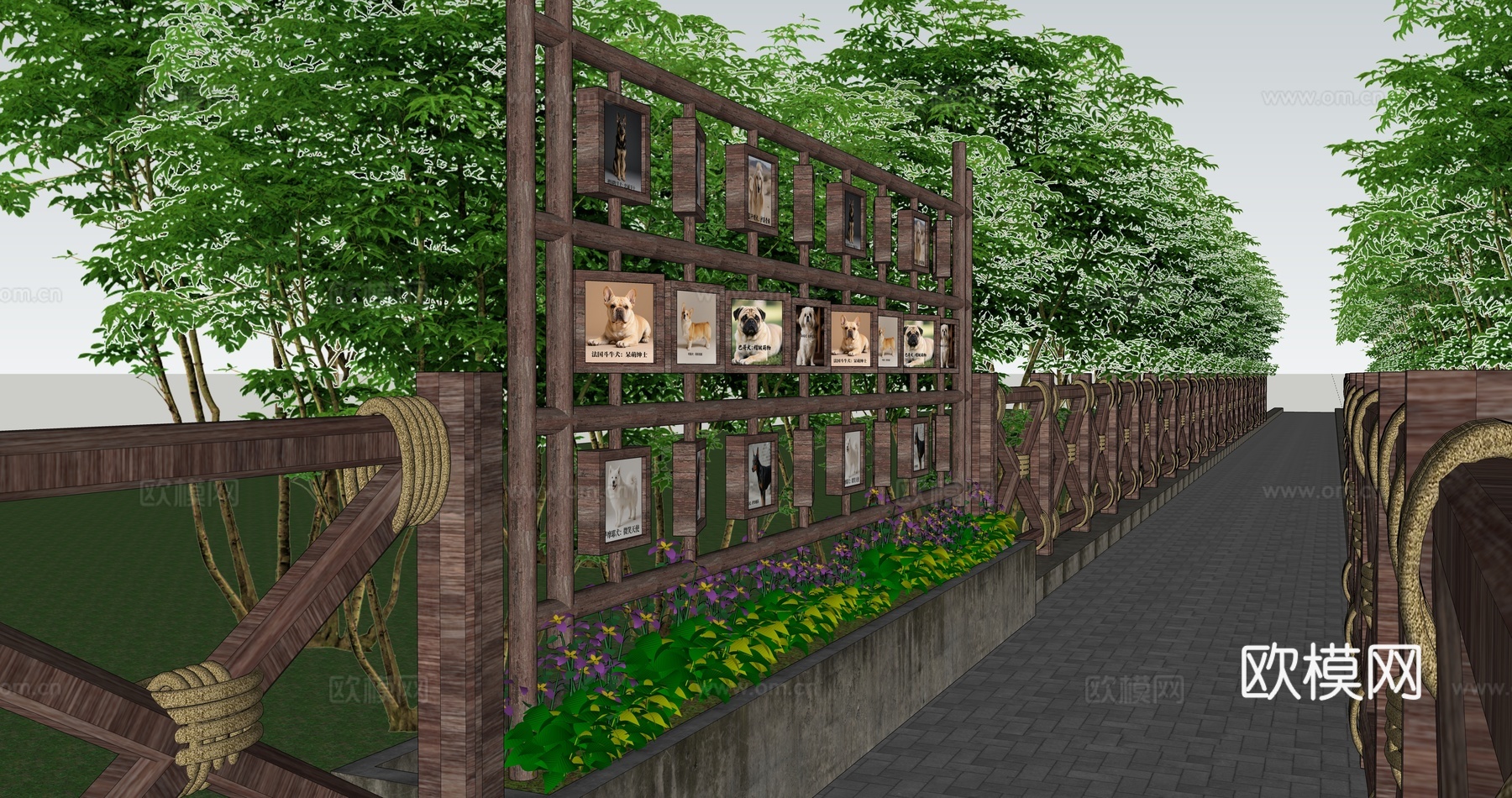 乡村景观小品su模型
