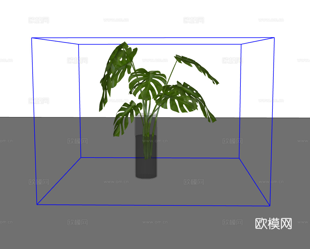 绿植小摆件su模型