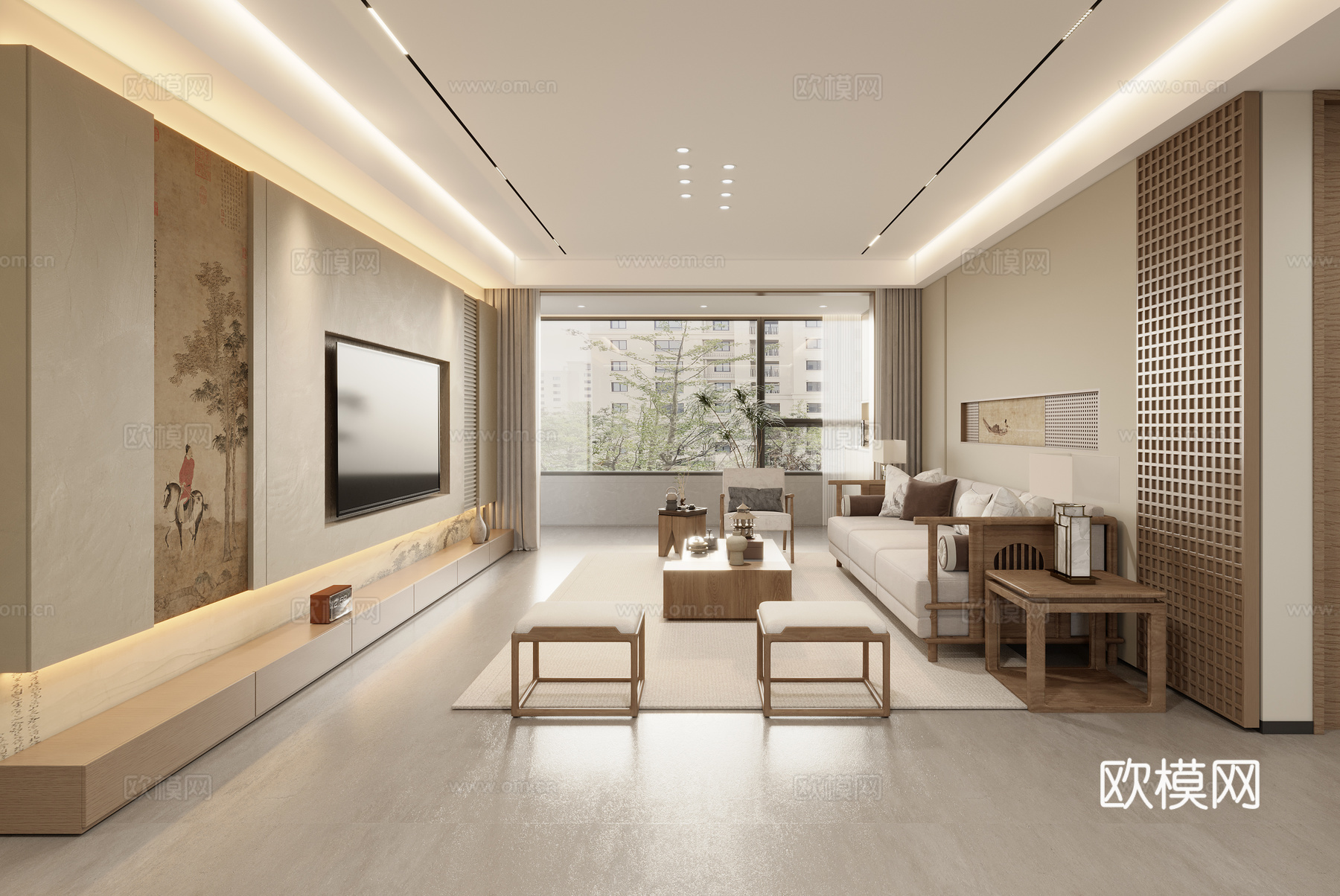 宋氏美学客餐厅3d模型下载（渲染图4）