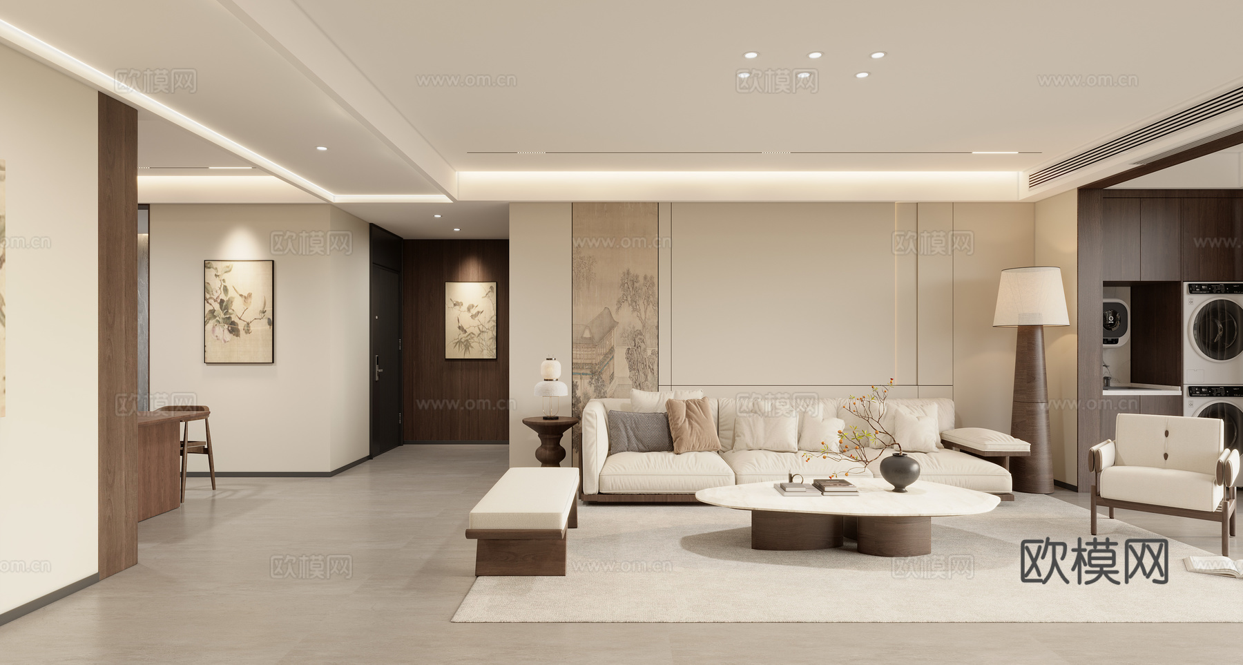 宋氏美学客餐厅3d模型下载（渲染图2）