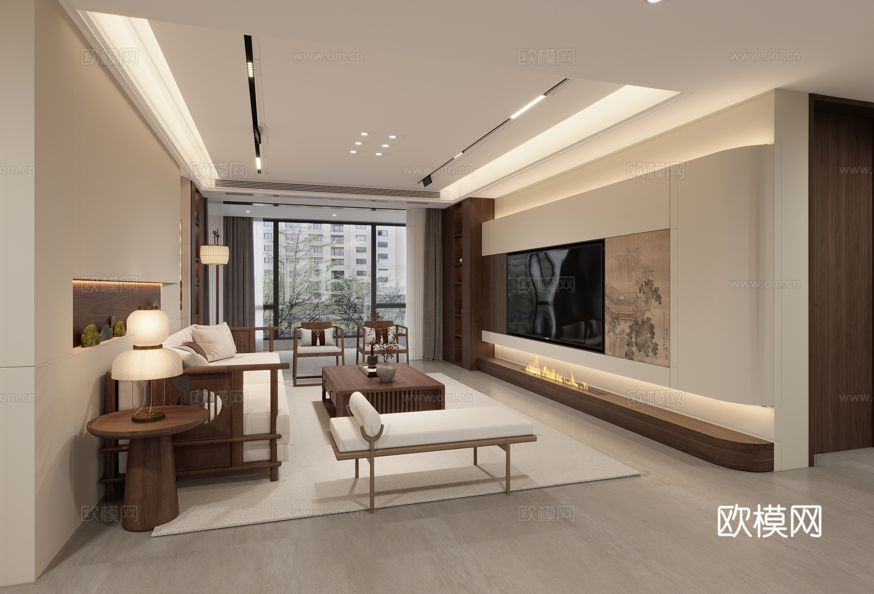 宋氏美学客餐厅3d模型下载（渲染图3）