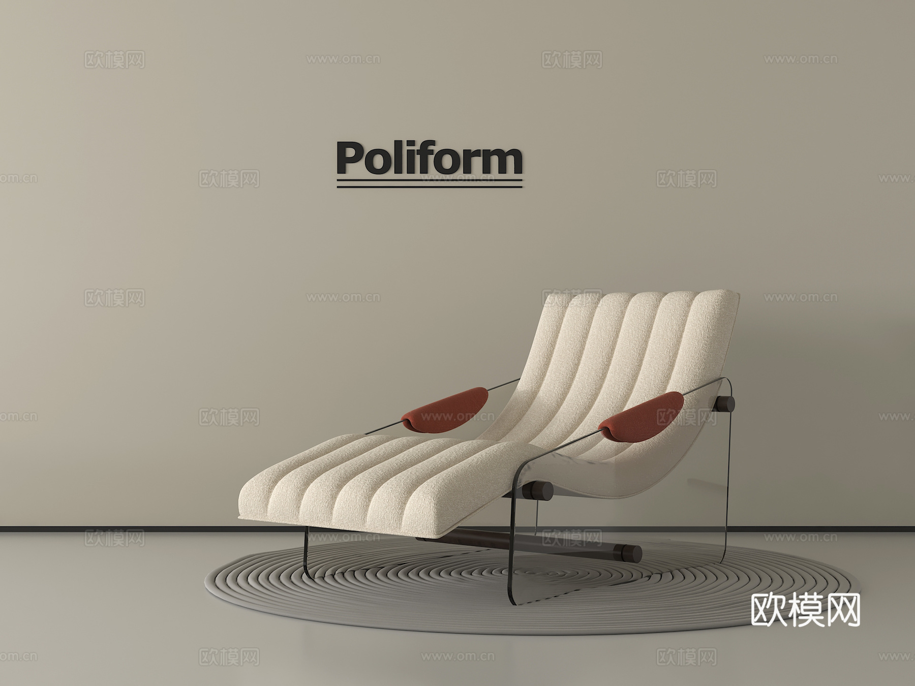现代休闲躺椅 沙发椅3d模型下载