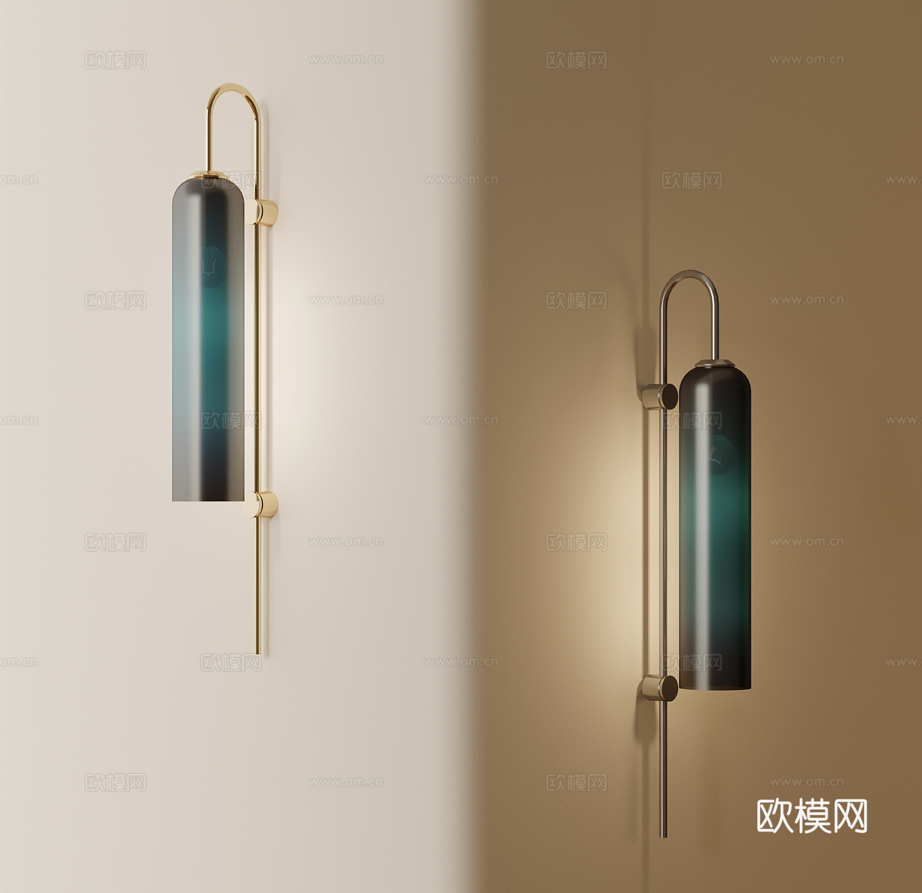 现代壁灯 轻奢壁灯 金属壁灯su模型