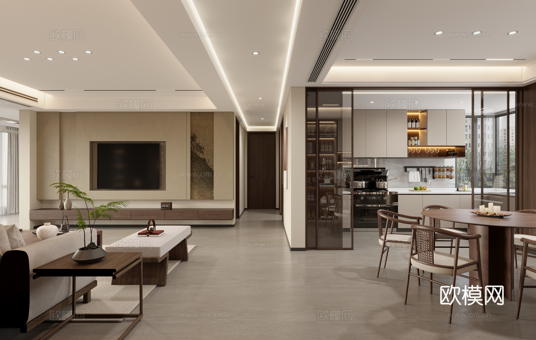 宋氏美学客餐厅3d模型