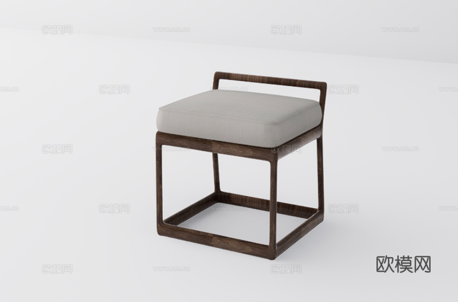 新中式休闲椅su模型