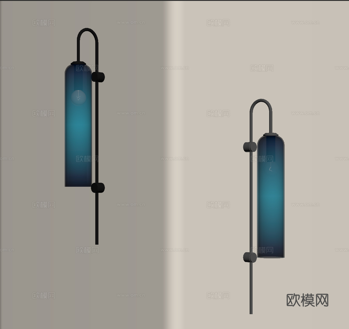 现代壁灯 轻奢壁灯 金属壁灯su模型
