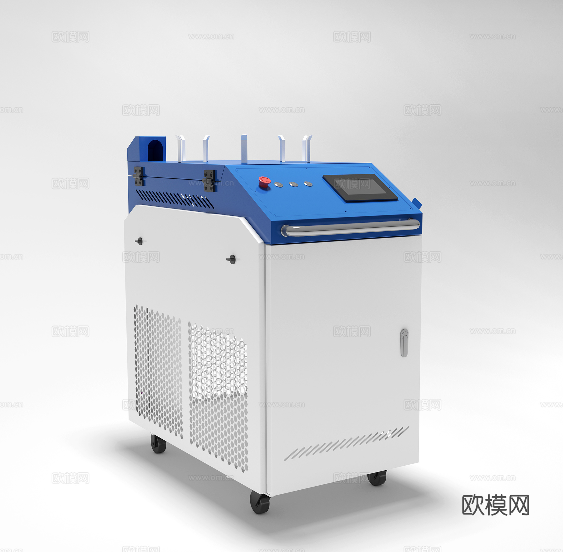 现代 机器设备 操作台 设备3d模型下载（渲染图1）