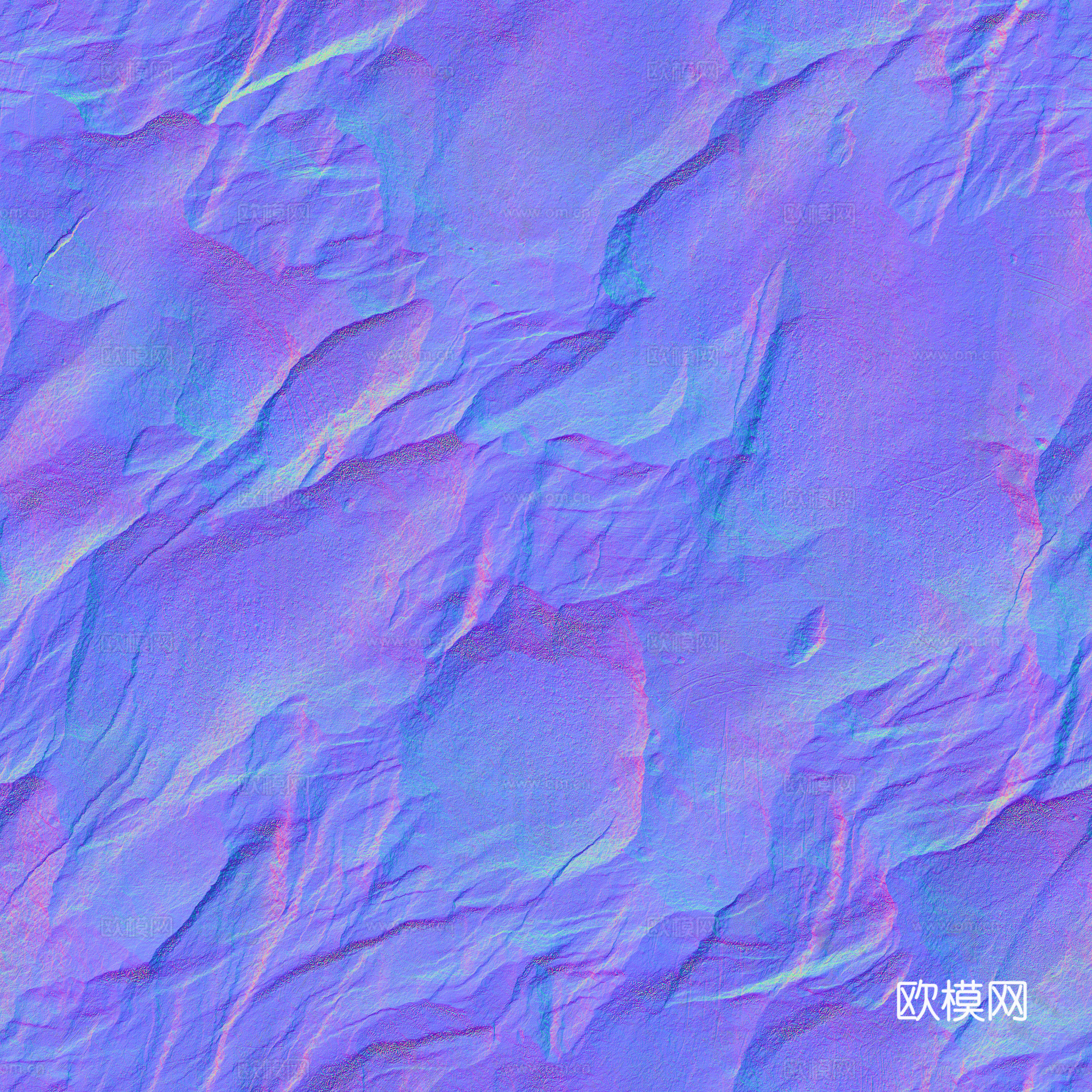 岩石石材PU石 法线凹凸贴图