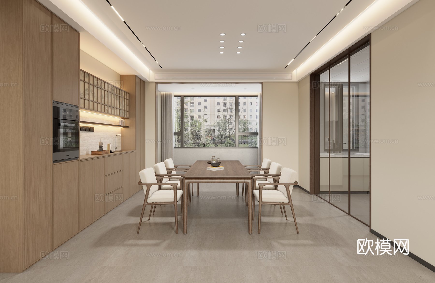 宋氏美学客餐厅3d模型下载（渲染图3）
