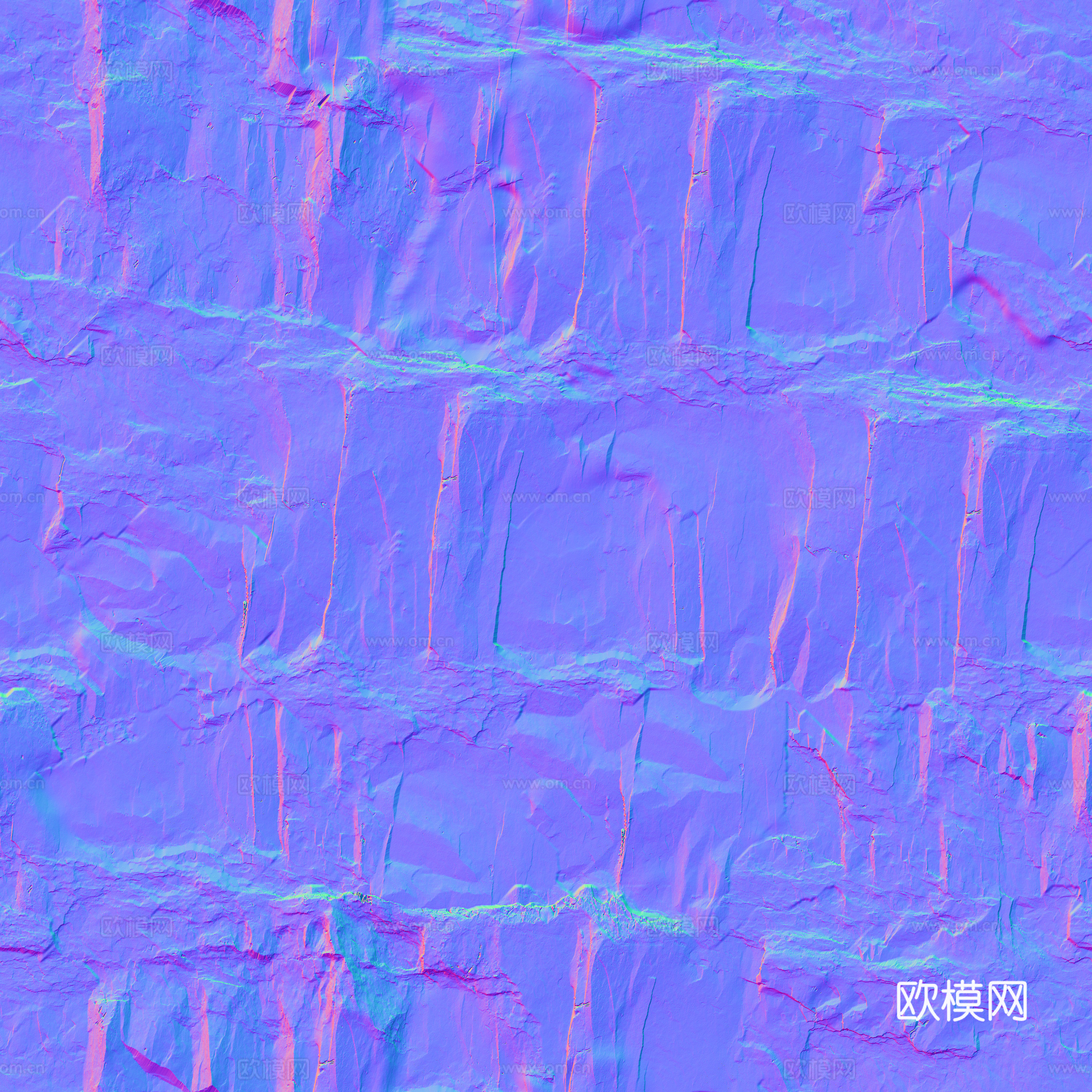 岩石石材PU石 法线凹凸贴图