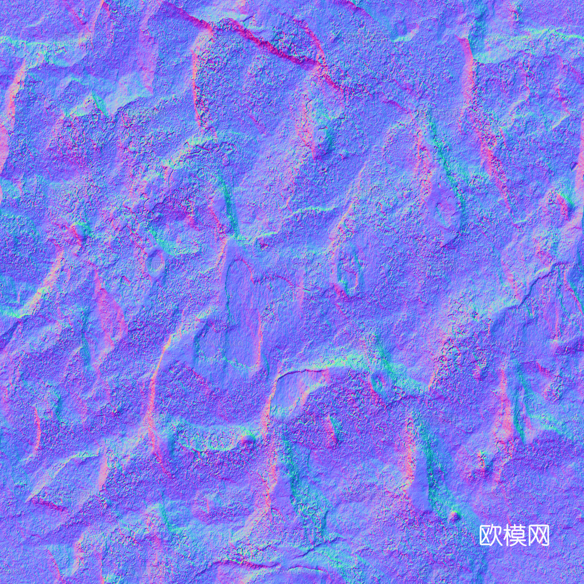 岩石石材PU石 法线凹凸贴图下载