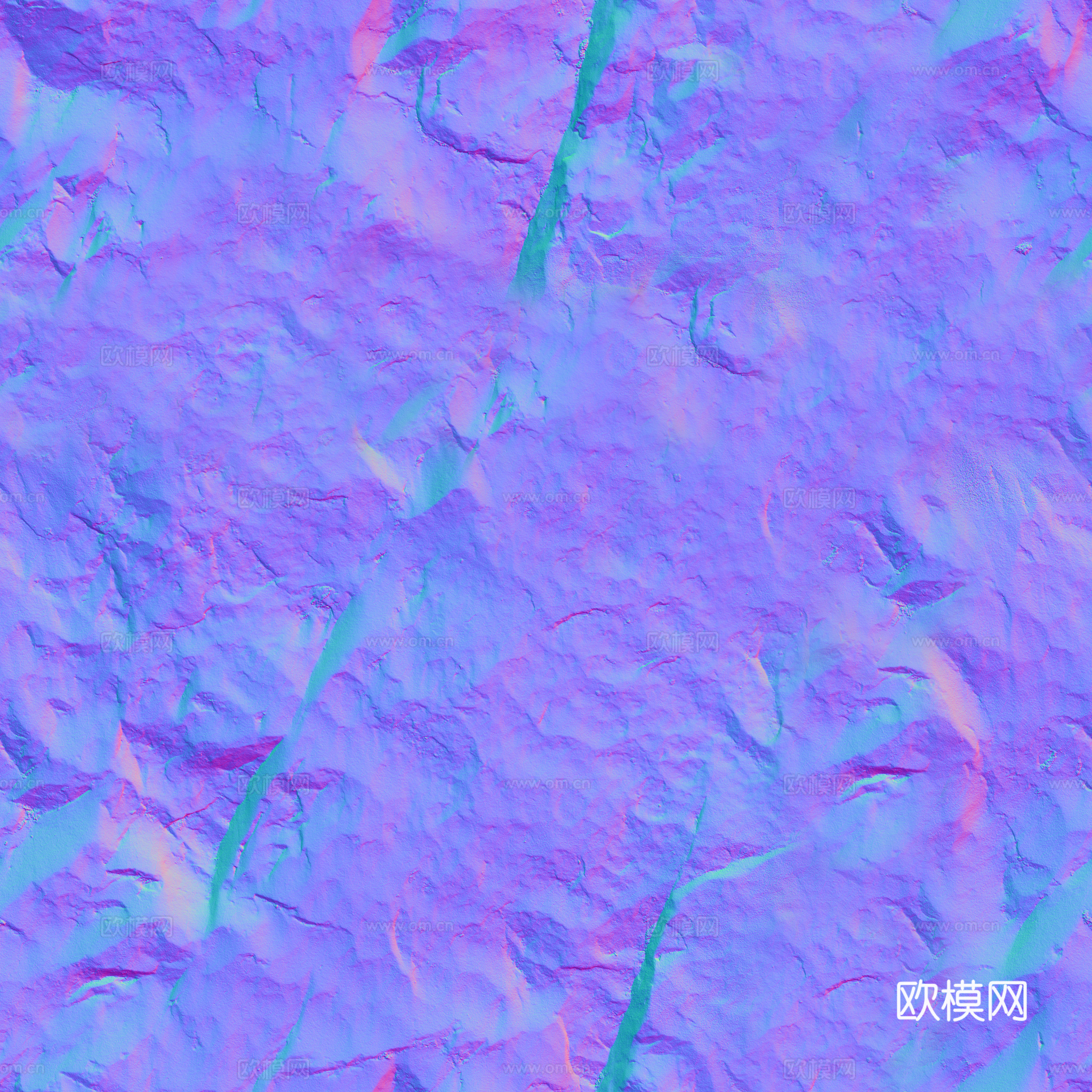 岩石石材PU石 法线凹凸贴图