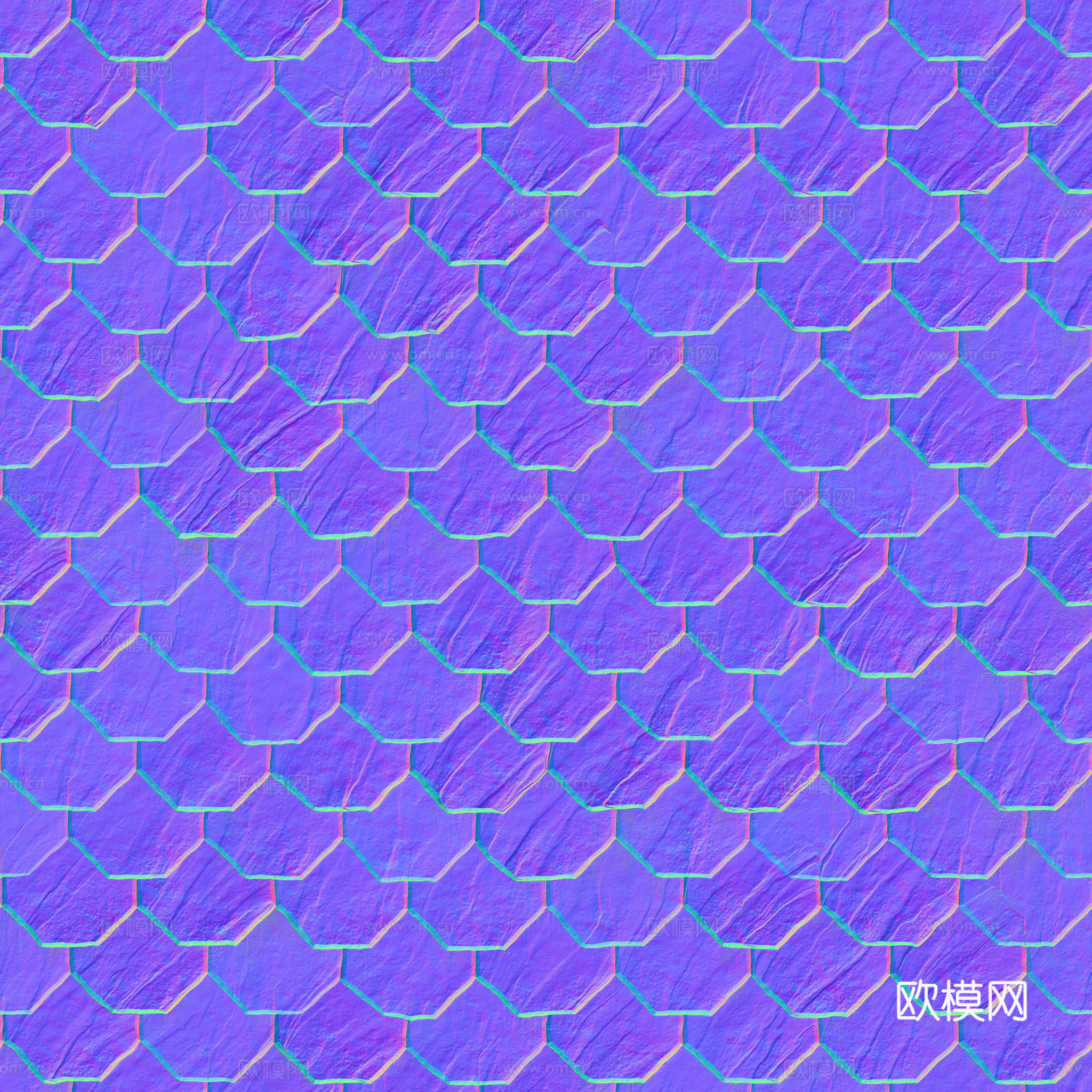 屋顶瓦顶沥青瓦石瓦法线凹凸贴图