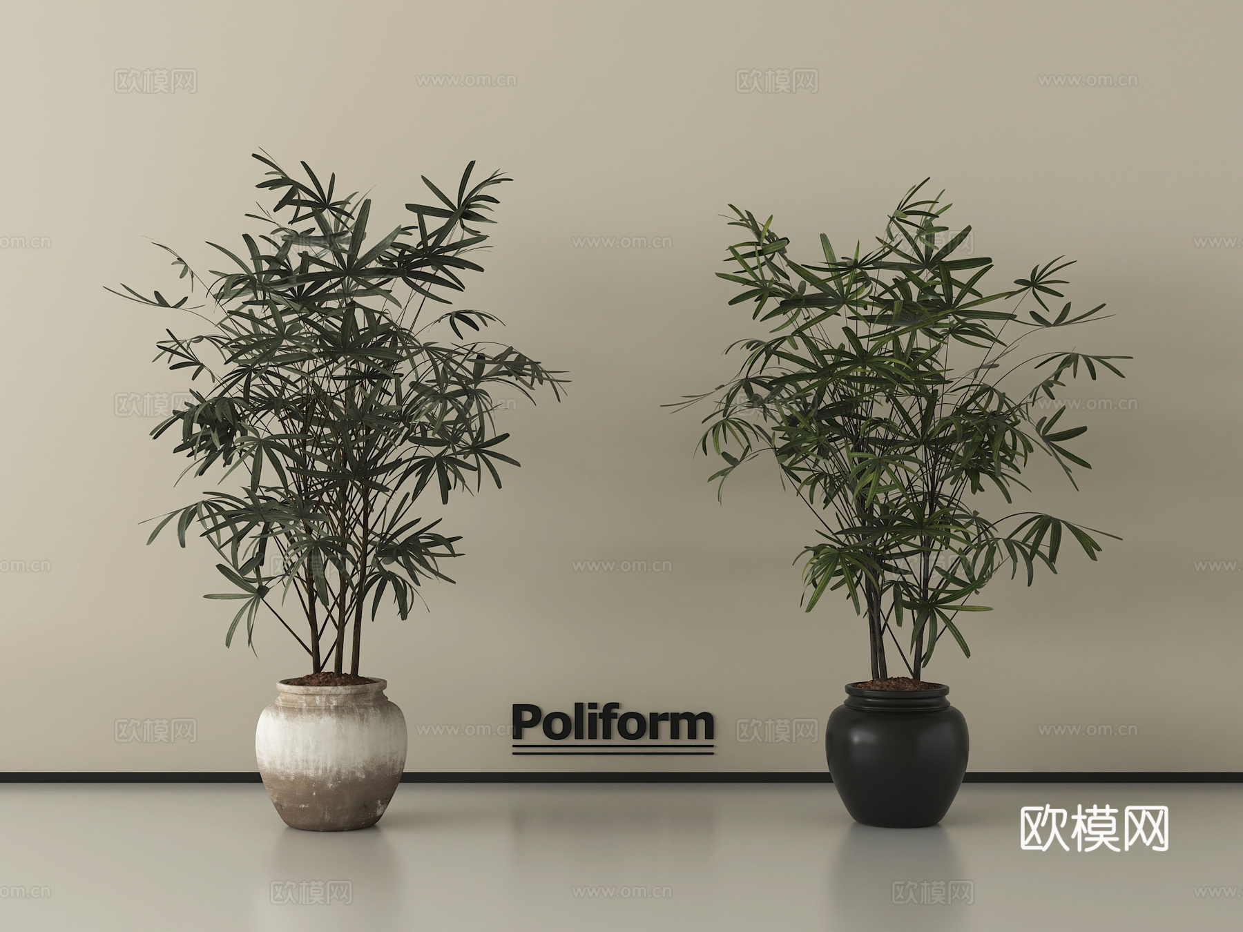 现代绿植盆栽 盆栽 盆景su模型