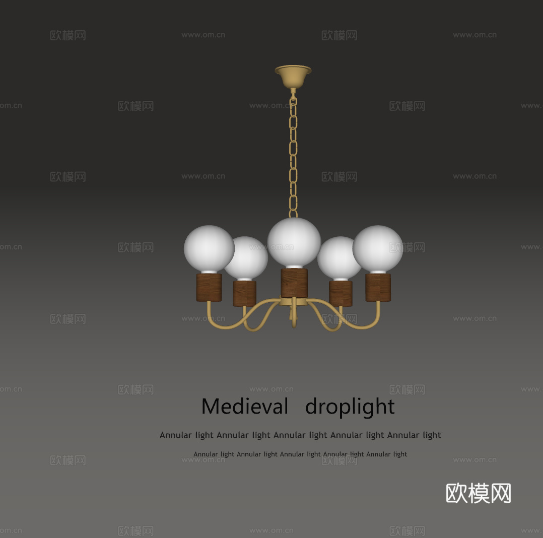 法式吊灯su模型