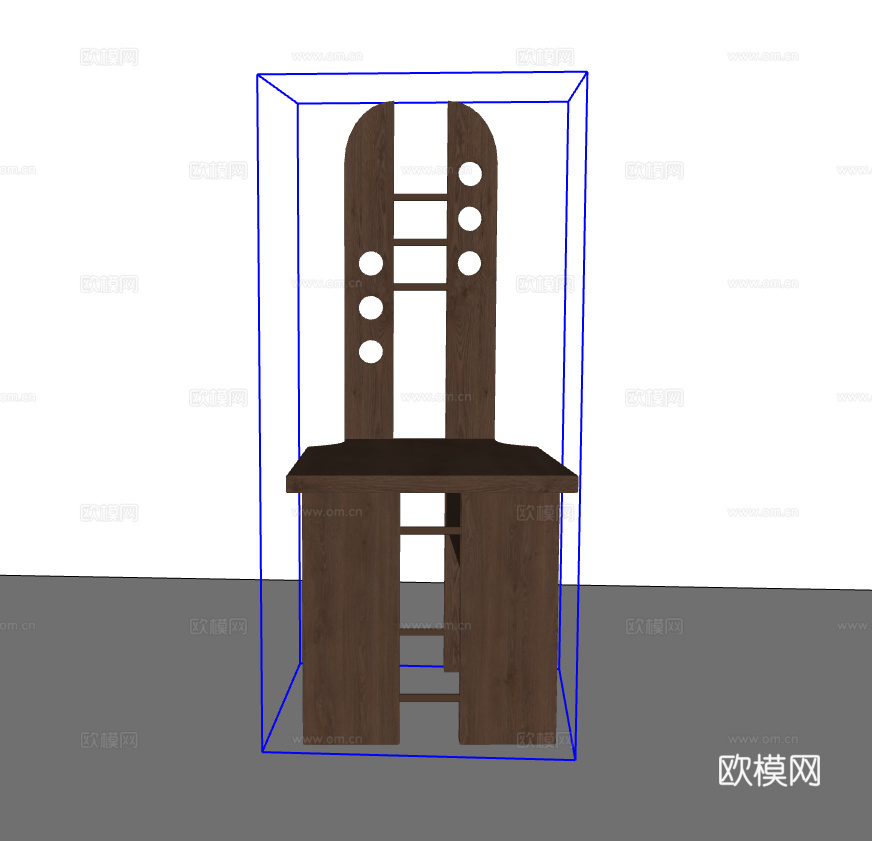 中古风椅子su模型