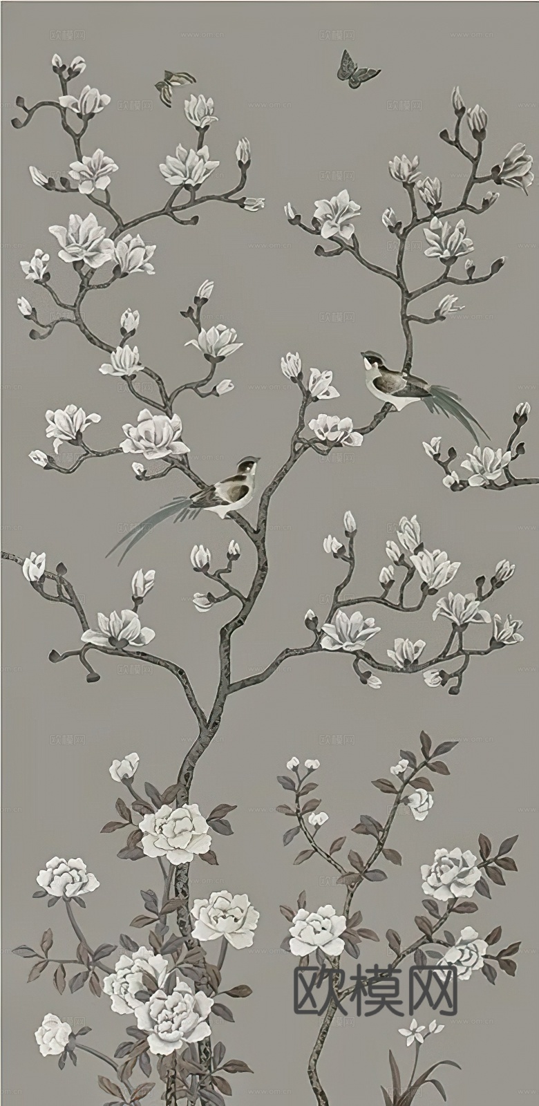 田园植物图案壁纸 壁画 墙纸 墙布