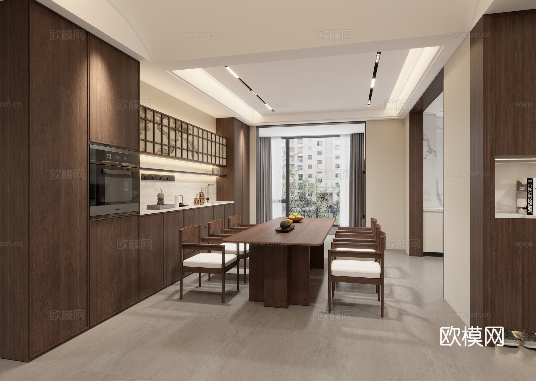 宋氏美学客餐厅3d模型下载（渲染图4）