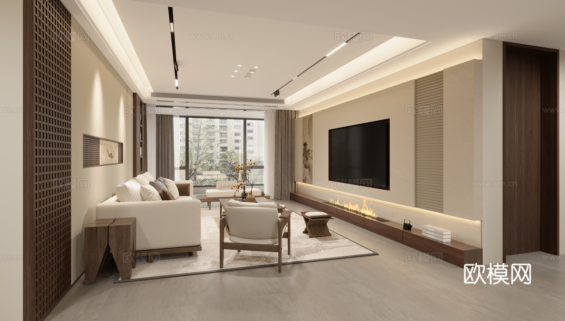 宋氏美学客餐厅3d模型下载（渲染图3）