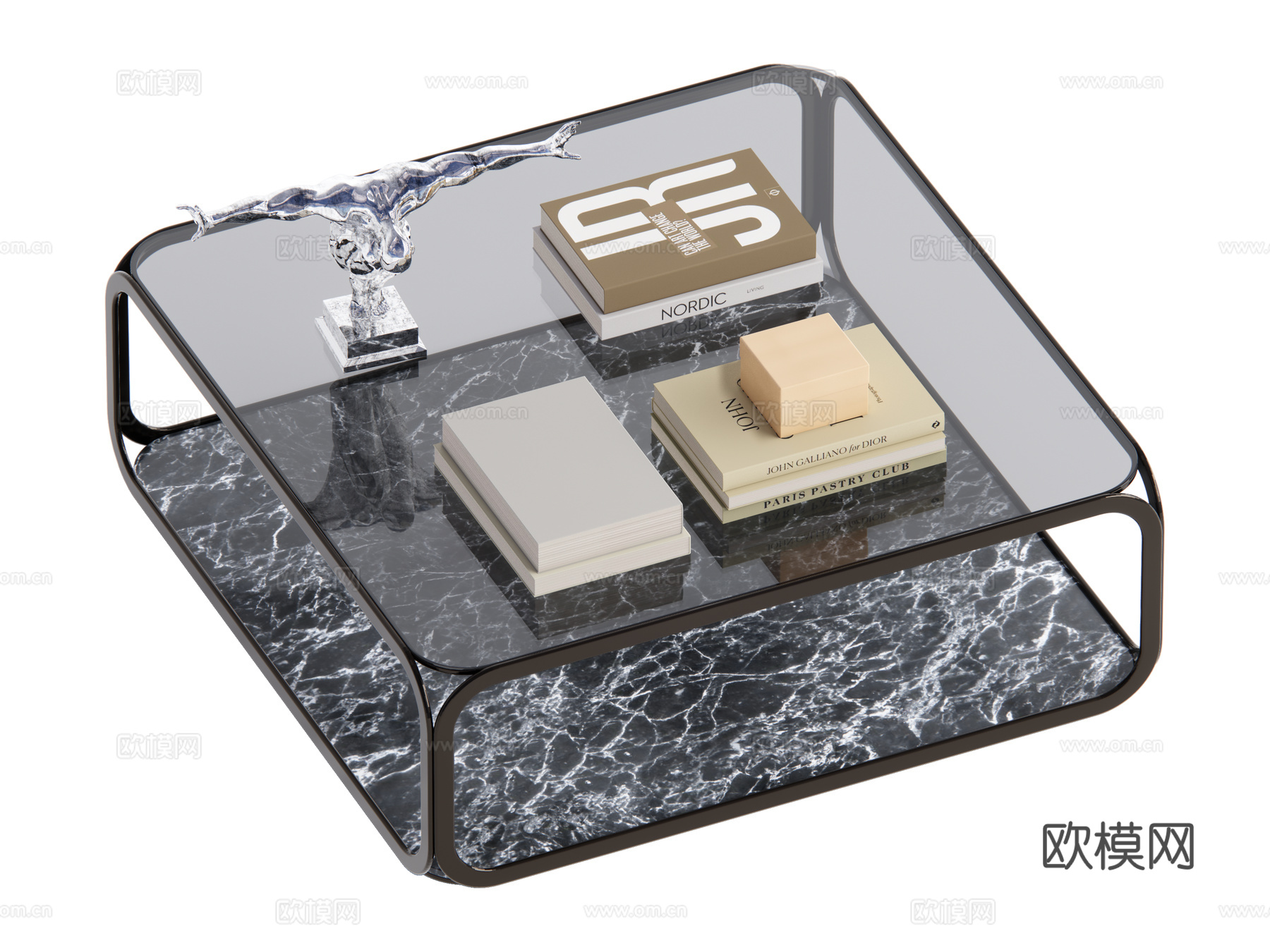 现代茶几 中古风茶几su模型