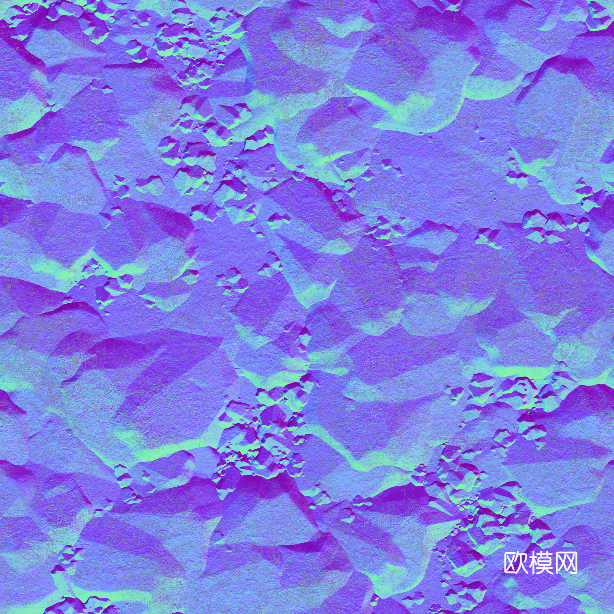 岩石石材PU石 法线凹凸贴图下载